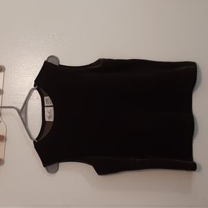 Vintage Velvet Sleeveless Top - Dark Olive